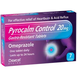 Pyrocalm Control Omeprazole 20mg Gastro-Resistant Tablets Pack of 7