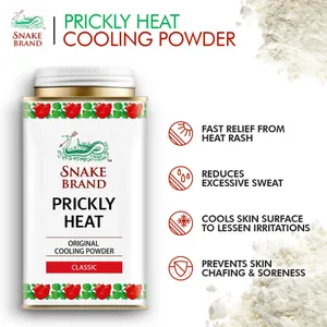Snake Brand Prickly Heat Original Cooling Powder 140g