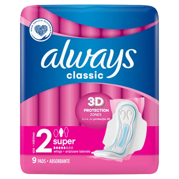 Always Classic Pads Size 2 Pack of 9