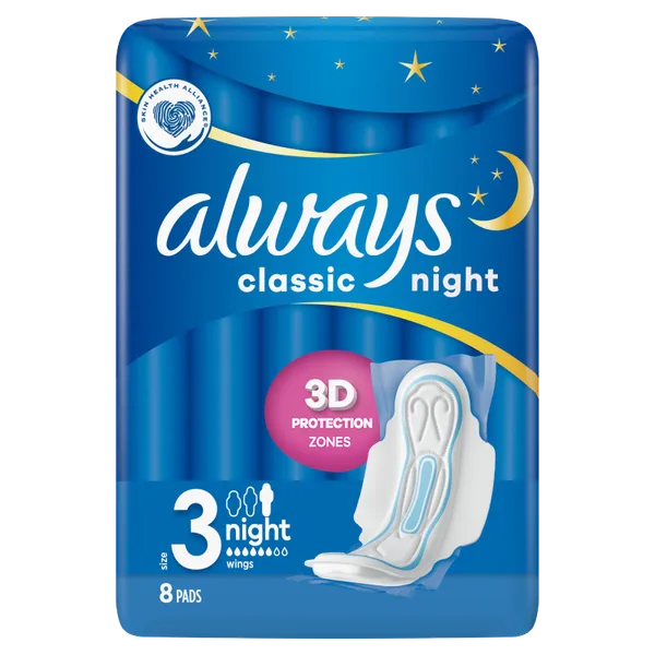 Always Classic Night Pads Pack of 8