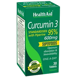 HealthAid Curcumin 3 Tablets Pack of 30