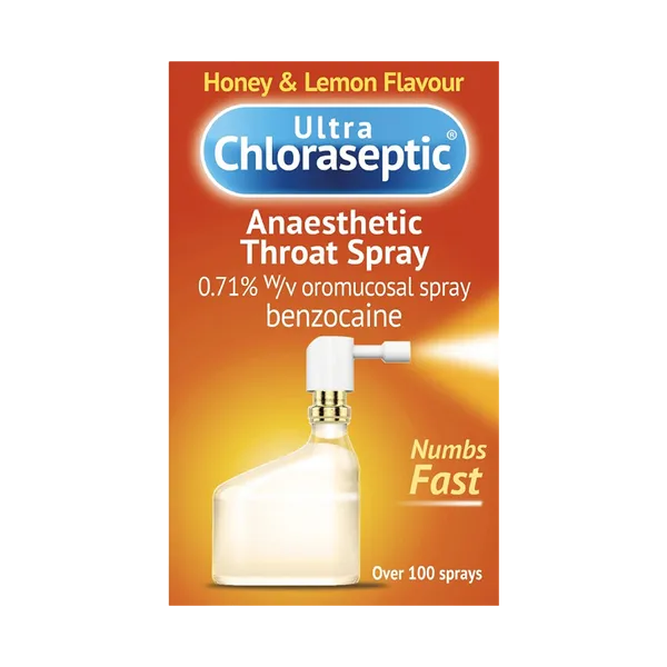 Ultra Chloraseptic Anaesthetic Throat Spray Honey and Lemon 15ml