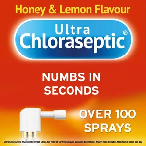 Ultra Chloraseptic Anaesthetic Throat Spray Honey and Lemon 15ml