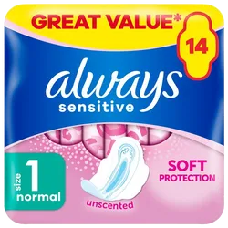 Always Sensitive Normal Ultra with Wings Pack of 14