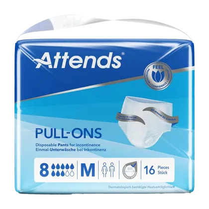 Attends Pull-Ons 8 Medium Pack of 16