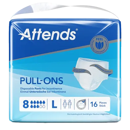 Attends Pull-Ons 8 Large Pack of 16