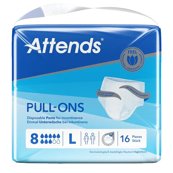 Attends Pull-Ons 8 Large Pack of 16