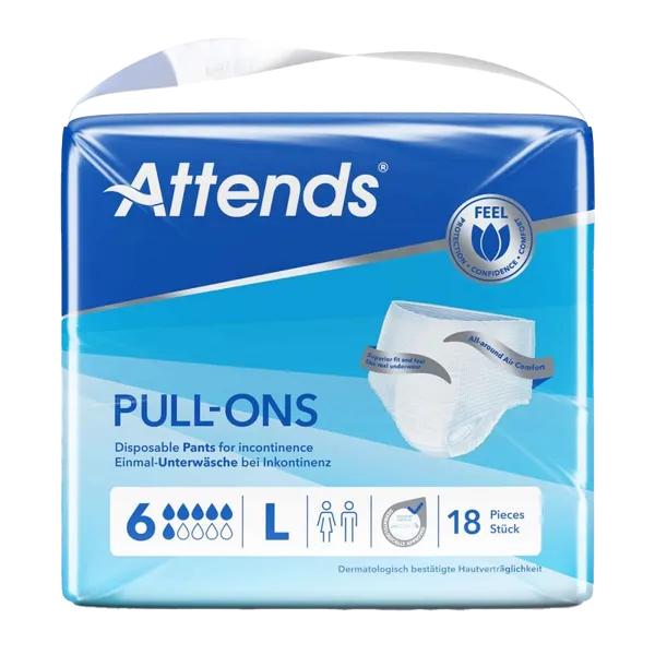 Attends Pull-Ons 6 Large Pack of 18