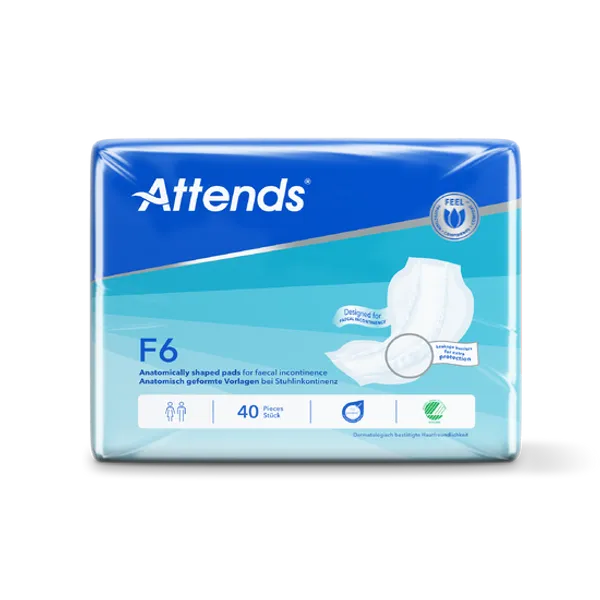 Attends Faecal Pads F6 Pack of 40