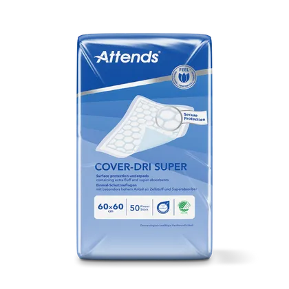 Attends Cover Dri 60 X 60cm Super Pack of 50