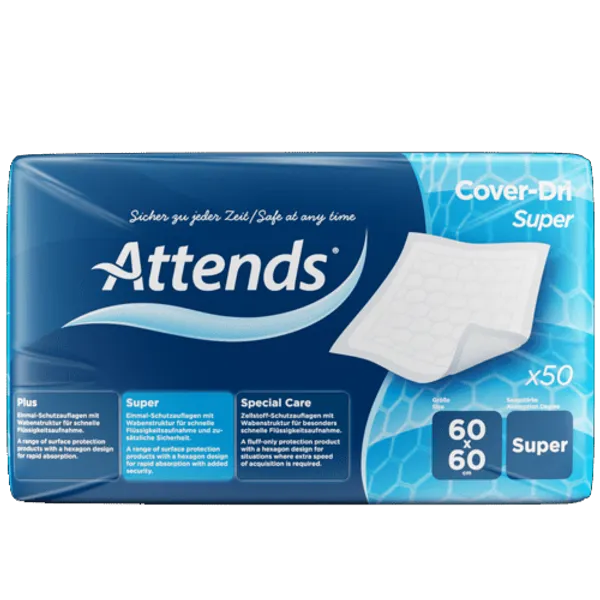 Attends Cover Dri 60 X 60 Super Pack of 50