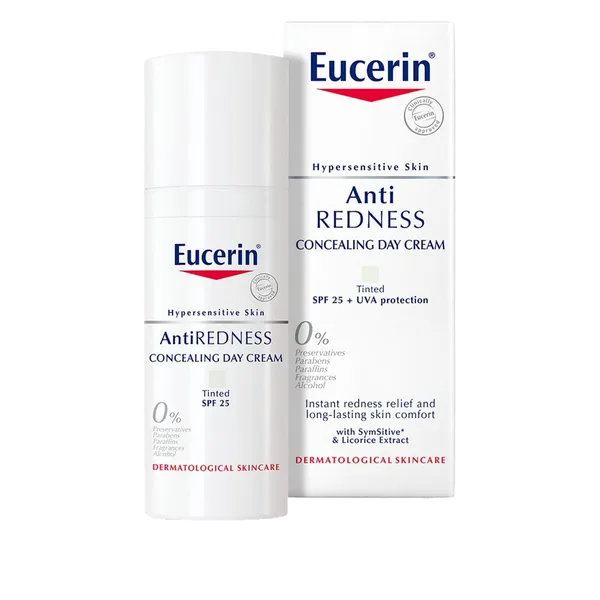 Eucerin Anti-Redness Day Cream 50ml (Includes FREE ChapStick Lip Balm*)