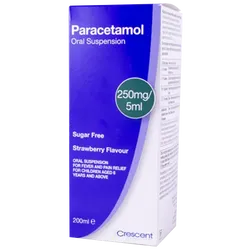 Paracetamol 250mg/5ml Sugar Free Oral Suspension 200ml