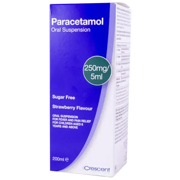 Paracetamol 250mg/5ml Sugar Free Oral Suspension 200ml