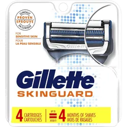 Gillette SkinGuard Sensitive Razor Blades Pack of 4