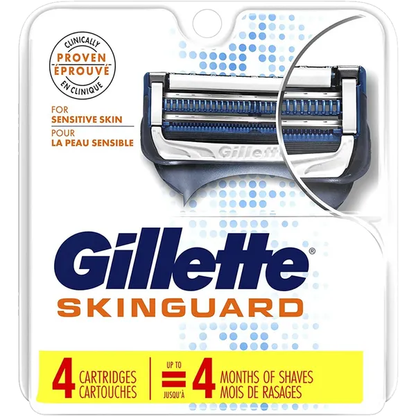 Gillette SkinGuard Sensitive Razor Blades Pack of 4