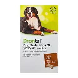 Drontal Dog Tasty Bone XL Tablets Pack of 8