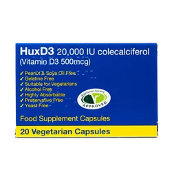 HuxD3 Capsules 20000IU Colecaliferol Pack of 20