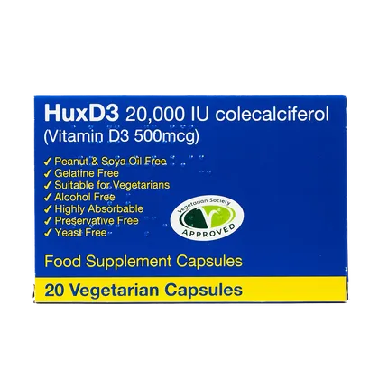 HuxD3 Capsules 20000IU Colecalciferol  Pack of 20