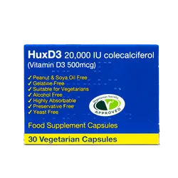 HuxD3 Capsules 20000IU Colecaliferol Pack of 30