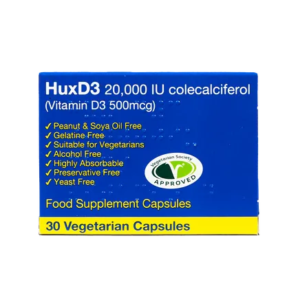 HuxD3 Capsules 20000IU Colecalciferol Pack of 30