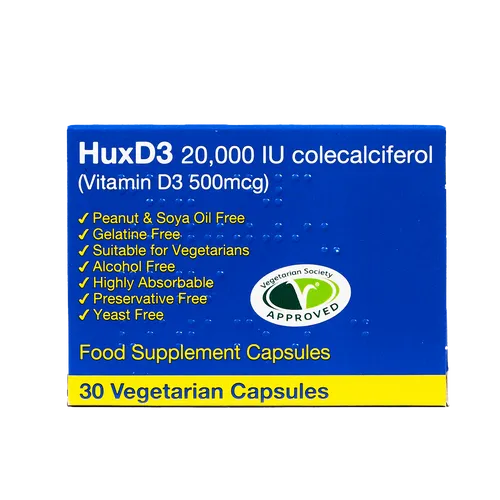HuxD3 Capsules 20000IU Colecaliferol Pack of 30