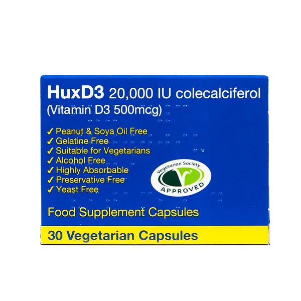 HuxD3 Capsules 20000IU Colecaliferol Pack of 30