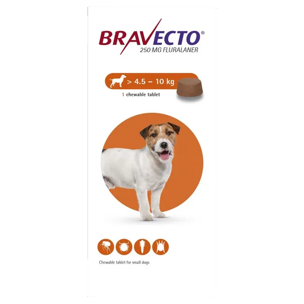 Bravecto Tablet 250mg for Small Dogs 4.5 - 10kg