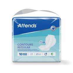 Attends Contours Regular 10 Pads Pack of 21
