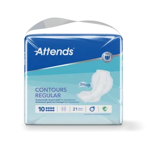 Attends Contours Regular 10 Pads Pack of 21