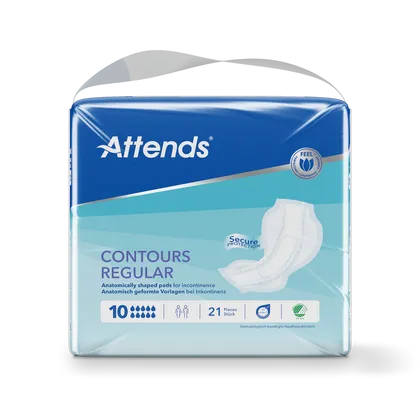Attends Contours Regular 10 Pads Pack of 21