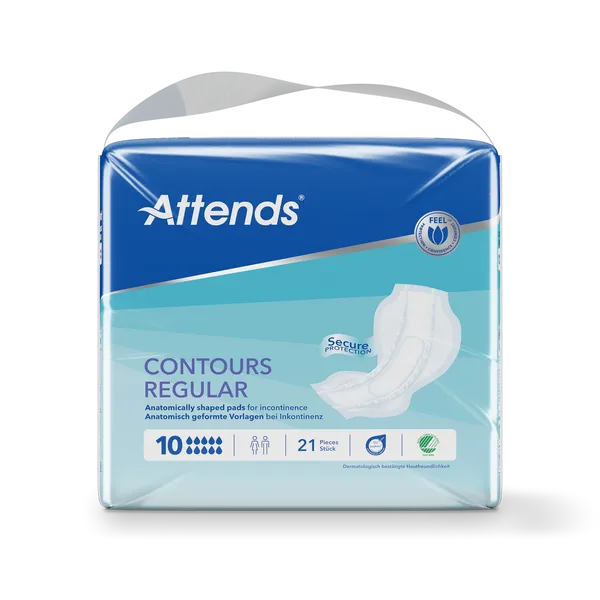 Attends Contours Regular 10 Pads Pack of 21