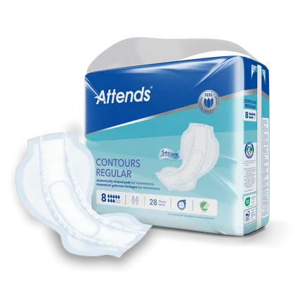 Attends Contours Regular 8 Pads Pack of 28
