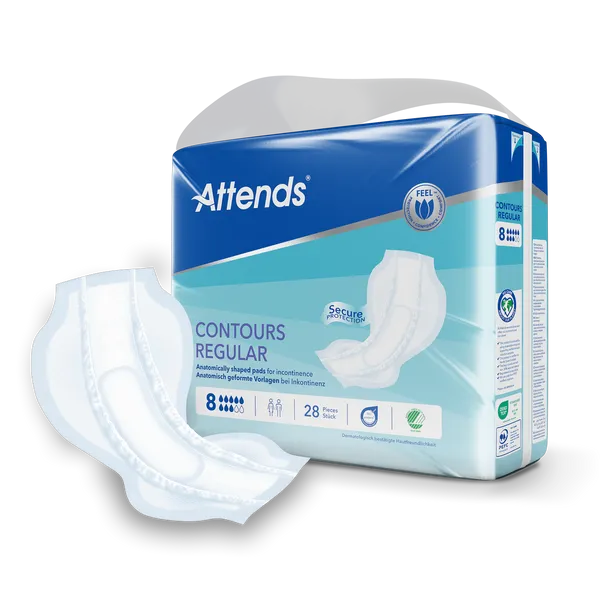 Attends Contours Regular 8 Pads Pack of 28