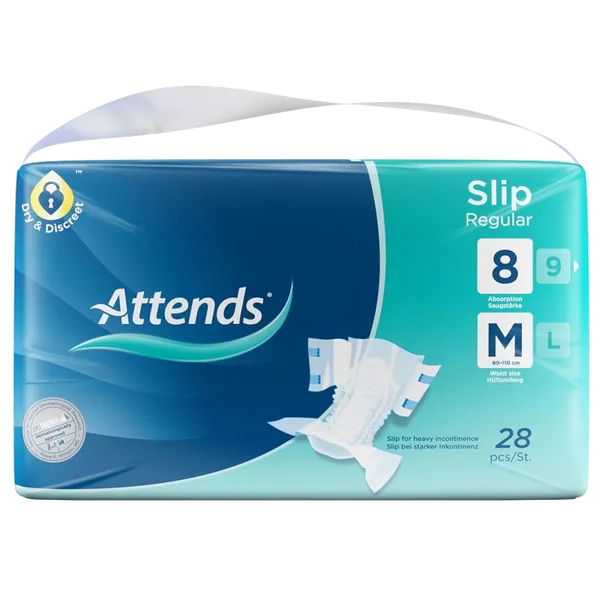 Attends Slip Regular 8 Medium Pads Pack of 28