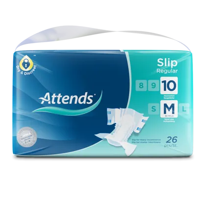 Attends Slip Regular 10 Medium Pads Pack of 26