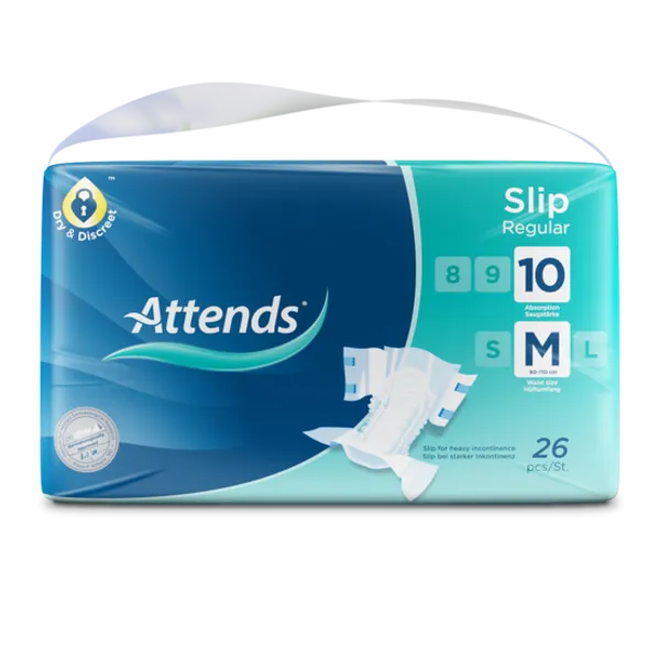 Attends Slip Regular 10 Medium Pads Pack of 26