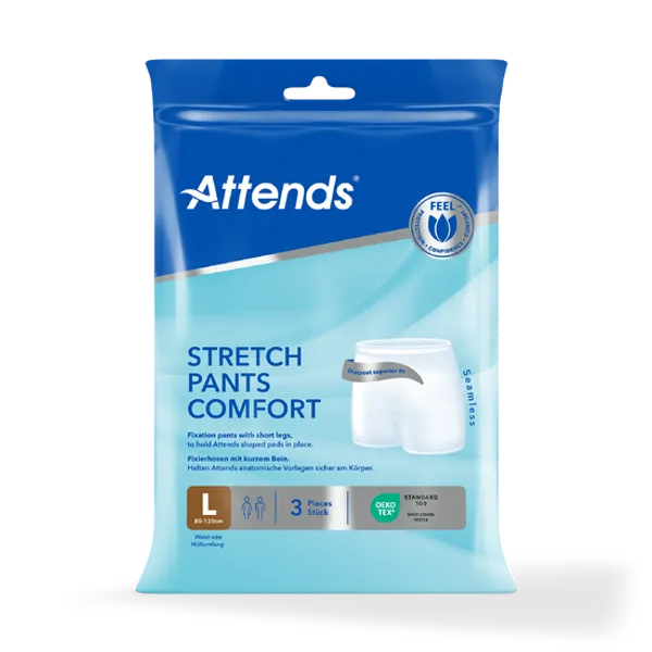 Attends Stretch Pants Comfort Large Pack of 3