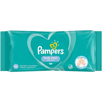 Pampers Fresh Clean Baby Wipes Pack of 52