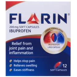 Flarin Ibuprofen 200mg Capsules Pack of 12