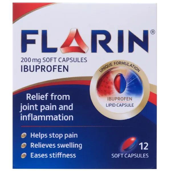 Flarin Ibuprofen 200mg Capsules Pack of 12