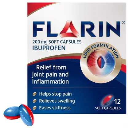 Flarin Ibuprofen 200mg Capsules Pack of 12