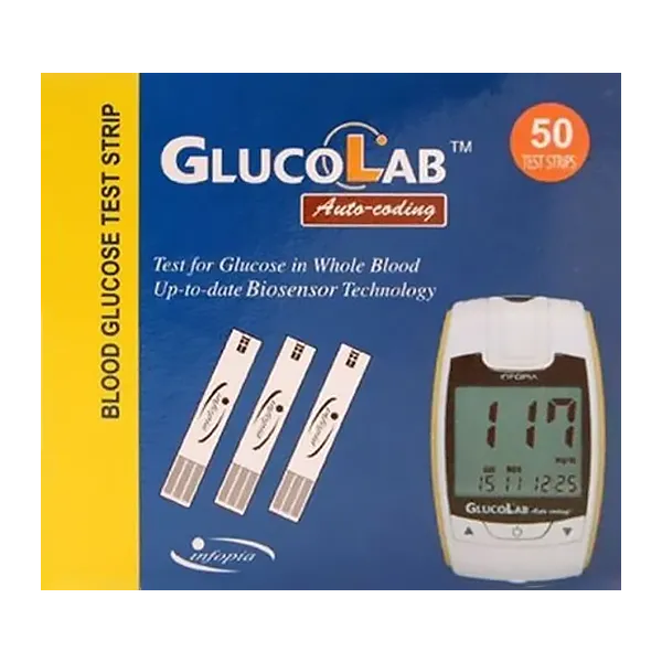 GlucoLab Blood Glucose Test Strips Pack of 50