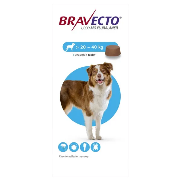 Bravecto Tablet 1000mg for Large Dogs 20 - 40kg