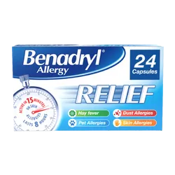 Benadryl Allergy Relief 8mg Capsules Pack of 24