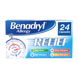 Benadryl Allergy Relief 8mg Capsules Pack of 24