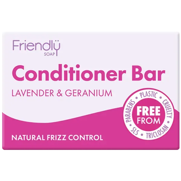 Friendly Soap Lavender & Geranium Conditioner Bar 95g
