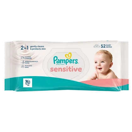 Pampers Baby Wipes Sensitive Pack of 52