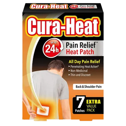 Cura-Heat Back & Shoulder Pain Relief Patches Pack of 7
