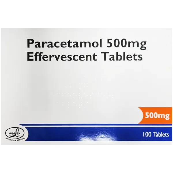 Paracetamol 500mg Effervescent Tablets Pack of 100